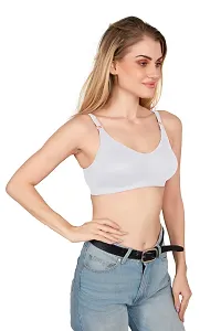 Tispy Topsy Women White Color INTERLOCK MATERIAL WITH 100% COTTON   bra,bra for women,women bra,c cup bra,bras-thumb3