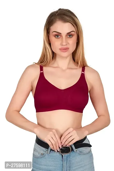 Tispy Topsy Women Maroon Color COTTON bra,bra for women,women bra,c cup bra,bras-thumb0