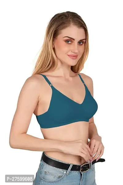 Tispy Topsy Women Rust Blue Color COTTON bra,bra for women,women bra,c cup bra,bras-thumb4