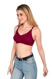 Tispy Topsy Women Maroon Color COTTON bra,bra for women,women bra,c cup bra,bras-thumb3