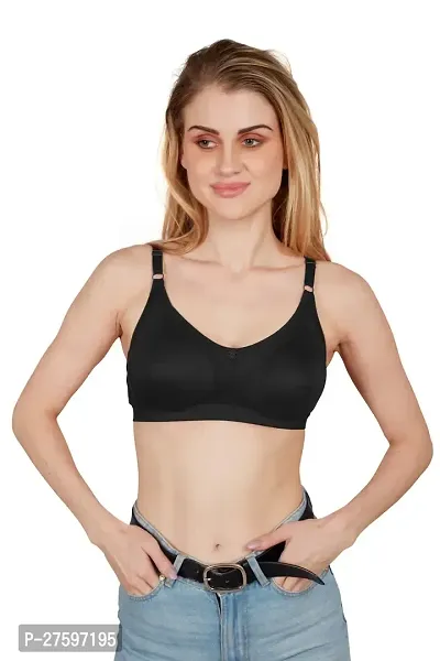 Tispy Topsy Women Black Color INTERLOCK MATERIAL WITH 100% COTTON   bra,bra for women,women bra,c cup bra,bras