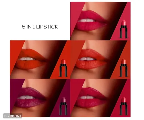 4in1 Liquid Red Edition Matte Minis Lipstick, 6-ml with 36H Eyeliner and 5 Lipstick in 1 Matte Lipstick-thumb2