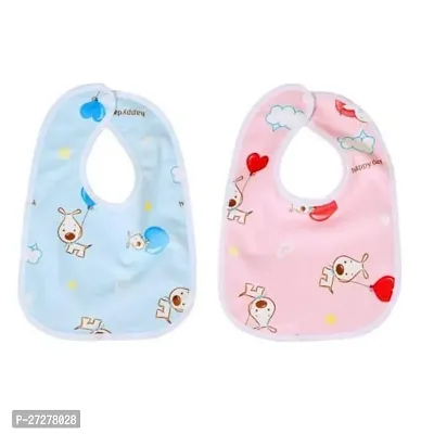 Beautiful Multicolor Cotton Baby Bibs Pack of 2