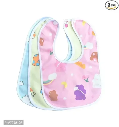 Beautiful Multicolor Cotton Baby Bibs Pack of3