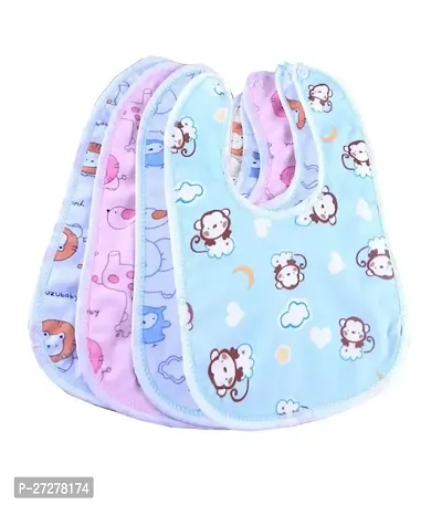 Beautiful Multicolor Cotton Baby Bibs Pack of 4-thumb0