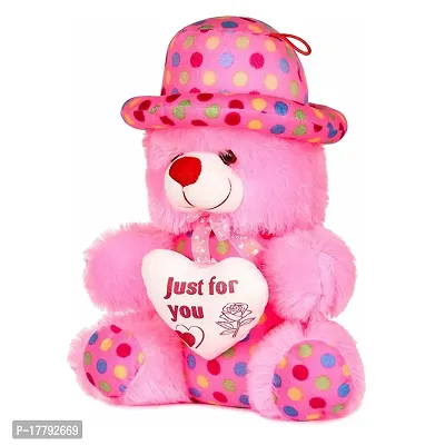 Pink Soft Toy30cm, 15cm Teddy Bear Cute Cap Style Gifts for Kids  Girls Pack of 3 Multi-Color-thumb2
