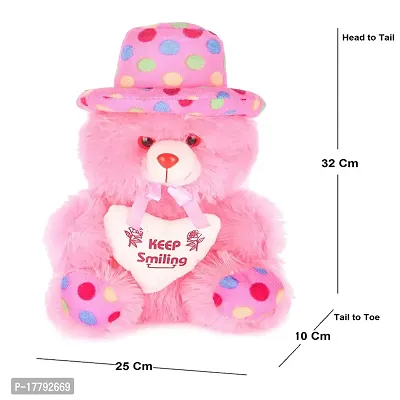 Pink Soft Toy30cm, 15cm Teddy Bear Cute Cap Style Gifts for Kids  Girls Pack of 3 Multi-Color-thumb5