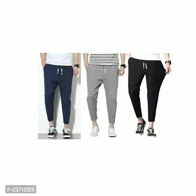 Men's Stylish Royal Dry Fit Jogger Lower Track Pants for Gym, Running, Athletic, Casual Wear for Men pack of 3-thumb0