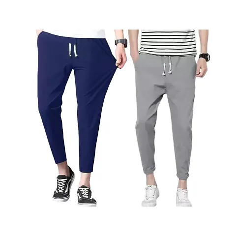 Best Selling Cotton Blend Regular Track Pants For Men Pack of 2