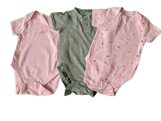 Trisav very soft and comfortable kids onesies/rompers (Set of three) for 3-6 months old kid