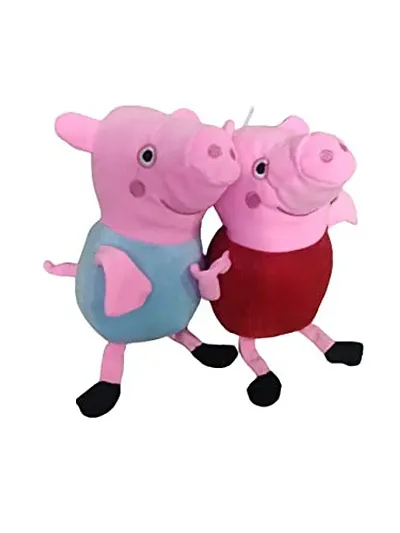 Trisav Pipa Pig and George Pig Soft Toys for Kids (Set of 2). 37cm Each
