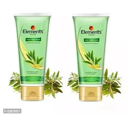 Natural Facewash 3 In 1 Ayourvadic Instant Glow  Alovera And Neem And Tea Flaver 120 Gm (Pack Of 2)-thumb0