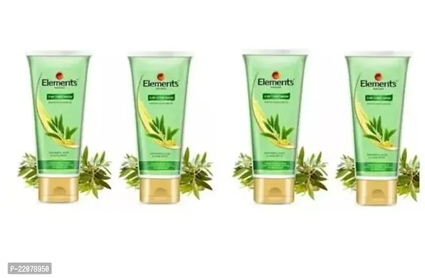 Natural Facewash 3 In 1 Ayurvadic Instant Glow  Alovera And Neem And Tea Flaver 240 Gm (Pack Of 4)