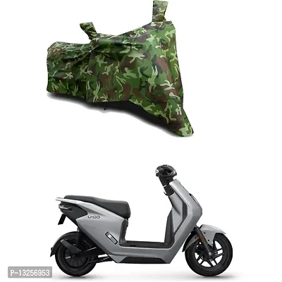 GLAMND-100% Dustproof Bike Scooty Two Wheeler Body Cover Compatible For Honda U-Go electric Water Resistance  Waterproof UV Protection Indor Outdor Parking With All Varients[Militry GMJ]