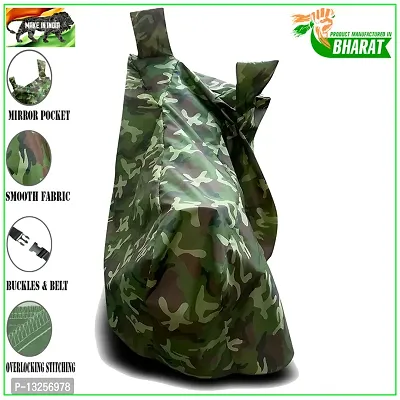 GLAMND-100% Dustproof Bike Scooty Two Wheeler Body Cover Compatible For Honda Dio Sports DLX Water Resistance  Waterproof UV Protection Indor Outdor Parking With All Varients[Militry GMJ]-thumb3