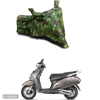 GLAMND-100% Dustproof Bike Scooty Two Wheeler Body Cover Compatible For Honda Activa BS6 Water Resistance  Waterproof UV Protection Indor Outdor Parking With All Varients[Militry GMJ]