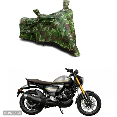 GLAMND-100% Dustproof Bike Scooty Two Wheeler Body Cover Compatible For TVS Ronin Water Resistance  Waterproof UV Protection Indor Outdor Parking With All Varients[Militry GMJ]