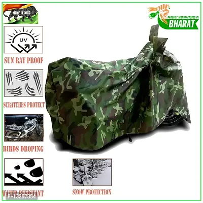 GLAMND-100% Dustproof Bike Scooty Two Wheeler Body Cover Compatible For TVS Raider Water Resistance  Waterproof UV Protection Indor Outdor Parking With All Varients[Militry GMJ]-thumb2