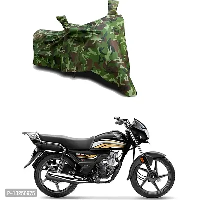 GLAMND-100% Dustproof Bike Scooty Two Wheeler Body Cover Compatible For Honda CD 110 DLX BS6 Water Resistance  Waterproof UV Protection Indor Outdor Parking With All Varients[Militry GMJ]