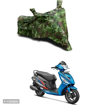 GLAMND-100% Dustproof Bike Scooty Two Wheeler Body Cover Compatible For Hero Maestro Edge 110 Water Resistance  Waterproof UV Protection Indor Outdor Parking With All Varients[Militry GMJ]-thumb0