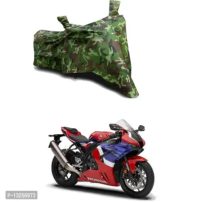 GLAMND-100% Dustproof Bike Scooty Two Wheeler Body Cover Compatible For Honda CBR1000RR-R BS6 Water Resistance  Waterproof UV Protection Indor Outdor Parking With All Varients[Militry GMJ]