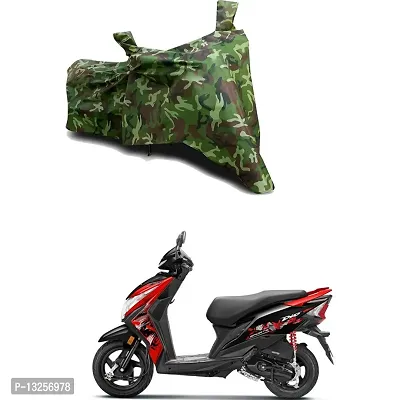 GLAMND-100% Dustproof Bike Scooty Two Wheeler Body Cover Compatible For Honda Dio Sports DLX Water Resistance  Waterproof UV Protection Indor Outdor Parking With All Varients[Militry GMJ]