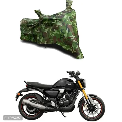 GLAMND-100% Dustproof Bike Scooty Two Wheeler Body Cover Compatible For TVS Ronin DS Water Resistance  Waterproof UV Protection Indor Outdor Parking With All Varients[Militry GMJ]