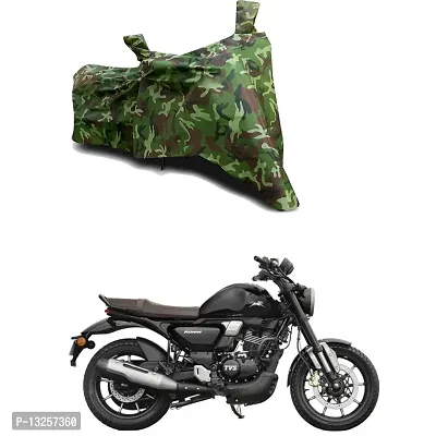 GLAMND-100% Dustproof Bike Scooty Two Wheeler Body Cover Compatible For TVS Ronin TD Water Resistance  Waterproof UV Protection Indor Outdor Parking With All Varients[Militry GMJ]