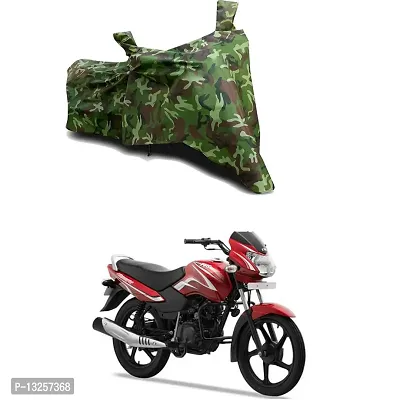 GLAMND-100% Dustproof Bike Scooty Two Wheeler Body Cover Compatible For TVS Sport BS6 Water Resistance  Waterproof UV Protection Indor Outdor Parking With All Varients[Militry GMJ]