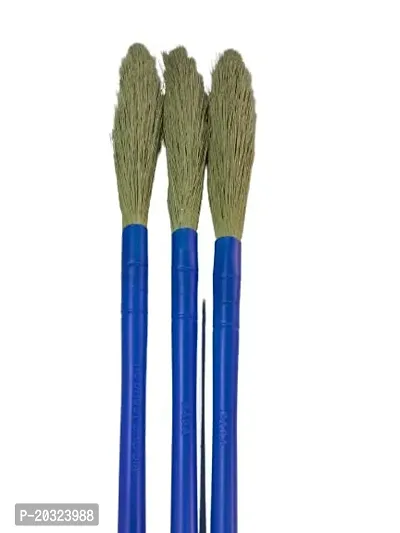 Strong Grass Broom Stick for Cleaning Floor-Blue-Steel-3-pack-thumb0