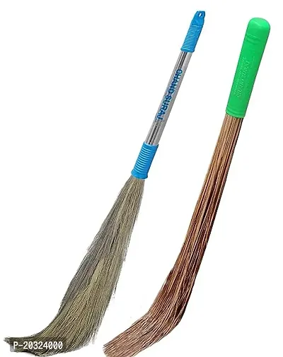 Plastic Floor Cleaner Broom Stick (Pack of 1) (hard floor, multi colour)-thumb0