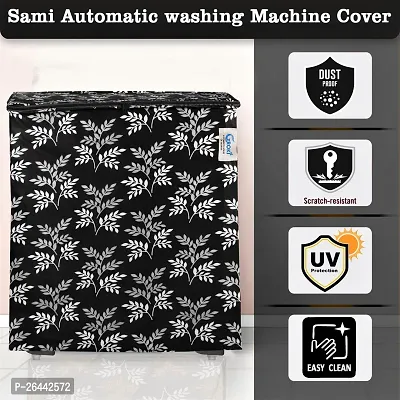 Fancy Semi-Automatic Washing Machine Cover(Width: 54 Cm, Black)-thumb3