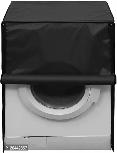 Fancy Front Loading Washing Machine Cover(Width: 60.9 Cm, Black)-thumb3