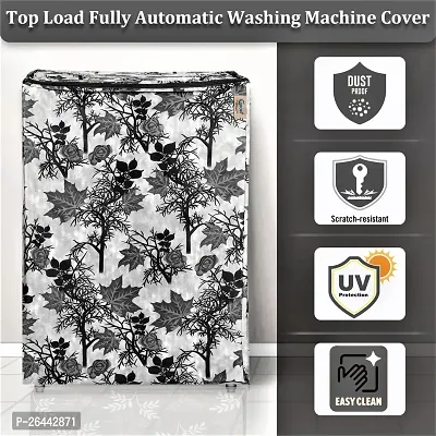 Fancy Top Loading Washing Machine Cover(Width: 58 Cm, Grey)-thumb4