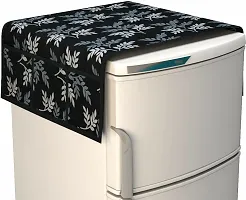 Fancy Refrigerator Cover(Width: 53 Cm, Black)-thumb1