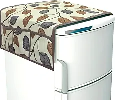 Refrigerator Cover And Mat Combo - 1 Top Cover, 2 Handle Covers And 3 Fridge Inside Shelf Mats-thumb1