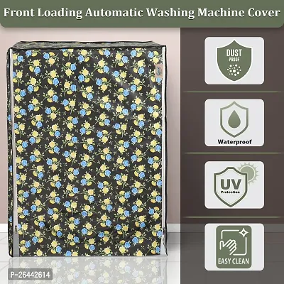 Fancy Front Loading Washing Machine Cover(Width: 61 Cm, Green)-thumb2