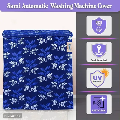 Fancy Semi-Automatic Washing Machine Cover(Width: 54 Cm, Blue)-thumb4