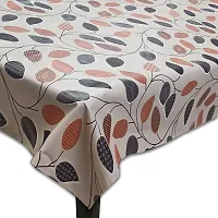 Fancy Floral 6 Seater Table Cover(Off White, Pvc)-thumb1