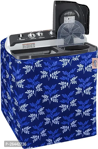 Fancy Semi-Automatic Washing Machine Cover(Width: 54 Cm, Blue)-thumb0