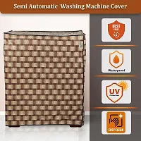 Fancy Semi-Automatic Washing Machine Cover(Width: 81 Cm, Brown)-thumb3