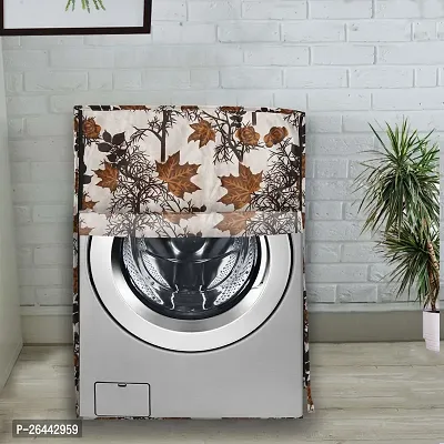 Fancy Front Loading Washing Machine Cover(Width: 58 Cm, Brown)-thumb0