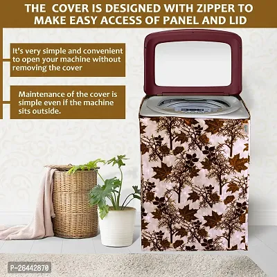 Fancy Top Loading Washing Machine Cover(Width: 58 Cm, Brown)-thumb2