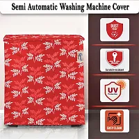 Fancy Semi-Automatic Washing Machine Cover(Width: 54 Cm, Red)-thumb2