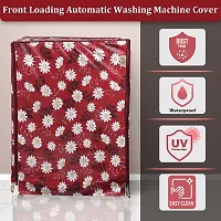 Fancy Front Loading Washing Machine Cover(Width: 61 Cm, Red)-thumb2