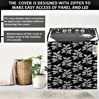 Fancy Semi-Automatic Washing Machine Cover(Width: 54 Cm, Black)-thumb3