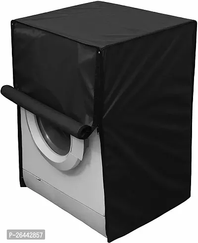 Fancy Front Loading Washing Machine Cover(Width: 60.9 Cm, Black)-thumb0