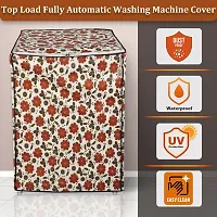 Fancy Top Loading Washing Machine Cover(Width: 61 Cm, White And Red)-thumb3