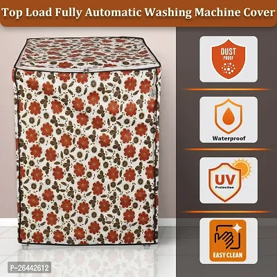 Fancy Top Loading Washing Machine Cover(Width: 61 Cm, White And Red)-thumb4