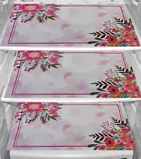 Refrigerator Cover And Mat Combo - 1 Top Cover, 2 Handle Covers And 3 Fridge Inside Shelf Mats-thumb2